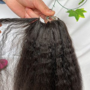 200pc/Lot Kinky Straight Feather Line Hair Extensions 100% Human Hair Extensions Long  18-24inch Feather Hair Extensions - Image 7