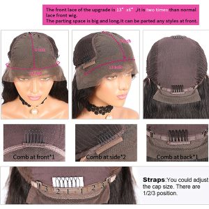 8A Brazilian 13X6 Lace Front Wigs Wet Water Wave Lace Front Human Hair Wigs Human Hair 150% density Top Lace Wigs Black Women - Image 7