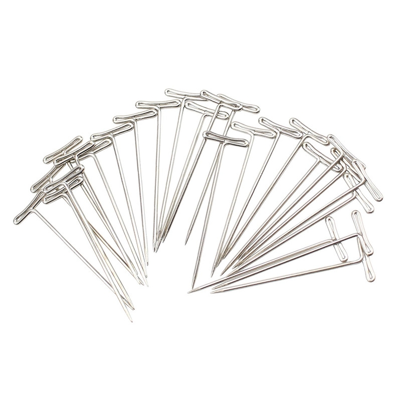 50pcs of One Plastic Box Steel T Pins for Making Wigs 2 inch Sliver Color - Image 2