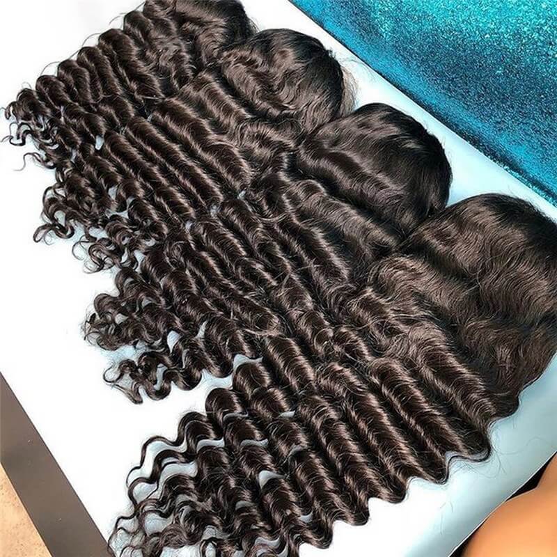 150% Density Deep Wave Frontal Wig 8-26inch 13x4 Lace Front Human Hair Wigs For Women Brazilian Remy Hair 4x4 Lace Closure Wig - Image 2