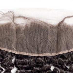 Brazilian Curly Human Hair 13x4 Lace Frontal Hidden Knots With Natural Color Human Hair Bundles - Image 4