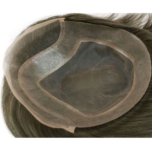 Alternative view of Color #6 French Lace Men Toupee For Men Mono Hair System　Bleached and tiny Knots Hair Replacement