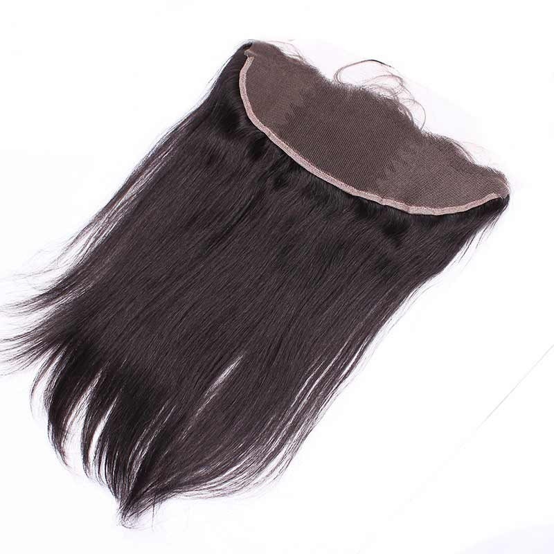 Hair Ear To Ear Lace Frontal Closure Silky Straight Malaysia Remy Hair Lace Frontal Closure 13x4 inchs Natural Color - Image 4
