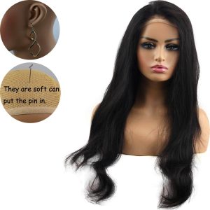 Realistic Female Mannequin Head with Shoulder Manikin PVC Head Bust Wig Head Stand for Wigs Display Making,Styling,Sunglasses,Necklace Earrings - Image 3