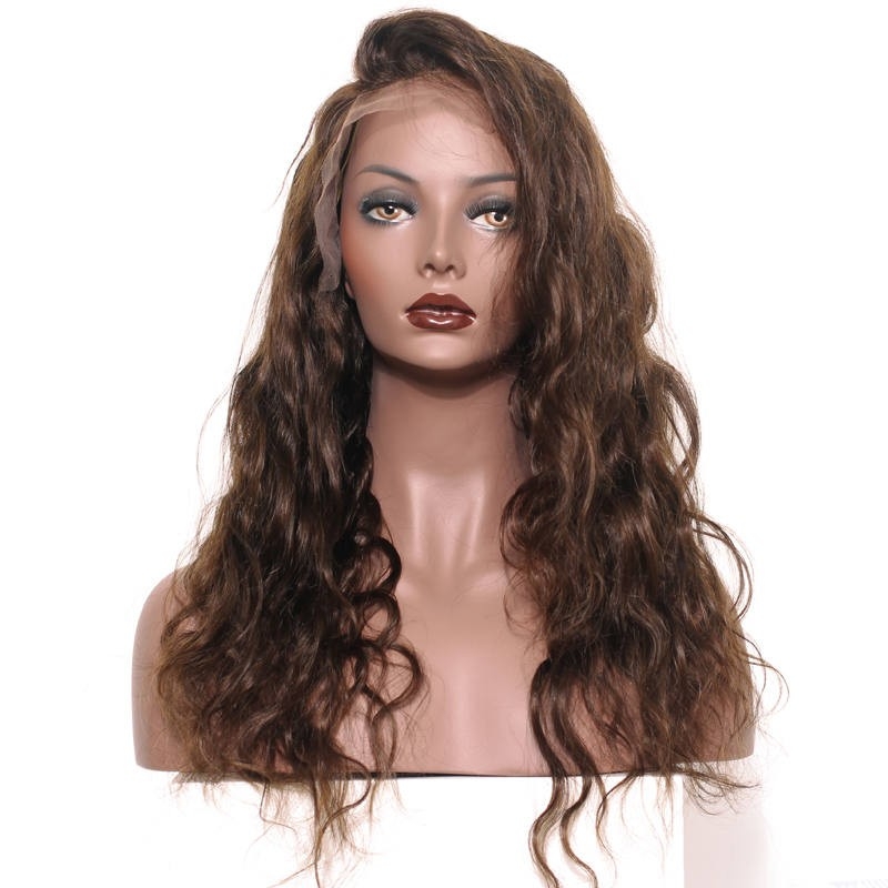Lace Front Human Hair Wigs Pre-Plucked Natural Hair Line Body Wave 250% Density Wig with Baby Hair #4 color - Image 2