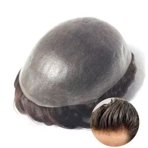 Customize Super Thin Skin Base Full PU Mens Toupee Hairpieces for Men Human Hair System