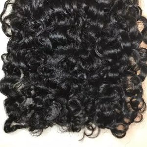 Burmese Curly Human Hair Bundles Burmese 100% Raw Hair Extension Human Hair Weft Unprocessed Virgin  Human Weave 3 Bundle with Closure - Image 3