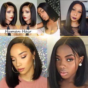 13x6 Deep Part Human Hair Lace Front wig Side Part Straight Brazilian Hair Wig Pre Plucked Hairline - Image 6