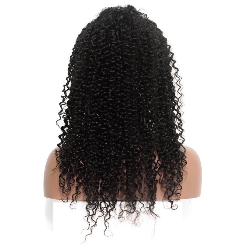 Best Place To Buy Lace Front Wigs Kinky Curly Human Hair 130% Density Natural Color Lace Wig With Baby Hair Bleached Knots Pre-Plucked - Image 3