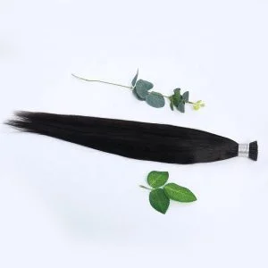 Alternative view of I Tip Hair Extensions 14" 18" 22" Remy Keratin European Human Hair On Capsule Natural Hair Extensions