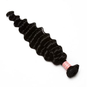 Deep Wave Brazilian Hair Weave Bundles For Sale 1 Pc 8A Hair Products Curly Human Hair Extensions (1 PC)
