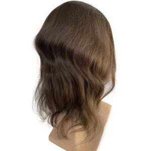 12" Long Hair Men's Toupee Hair Replacement Systems Swiss Lace Front Natural Hairline Hairpieces Thin Skin PU V-looped 10"x8" Base Size - Image 5