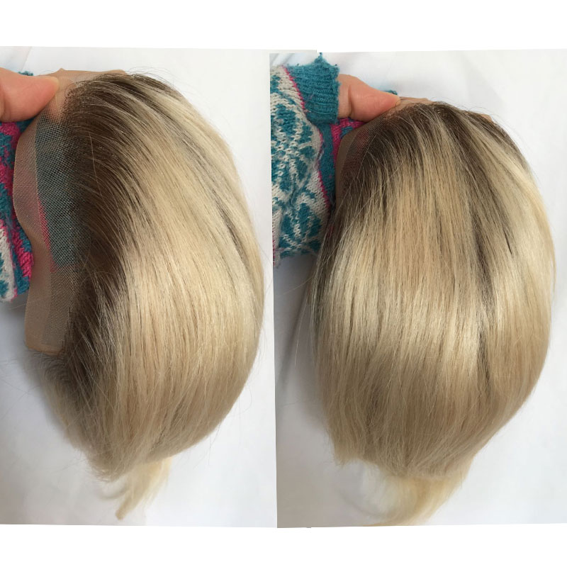 Human Hair Piece Wigs Toupee for Men Hair Replacement System Human Hair Toupee For Men Natural Lace Front with Skin 10x8 Straight 60# White Color - Image 7