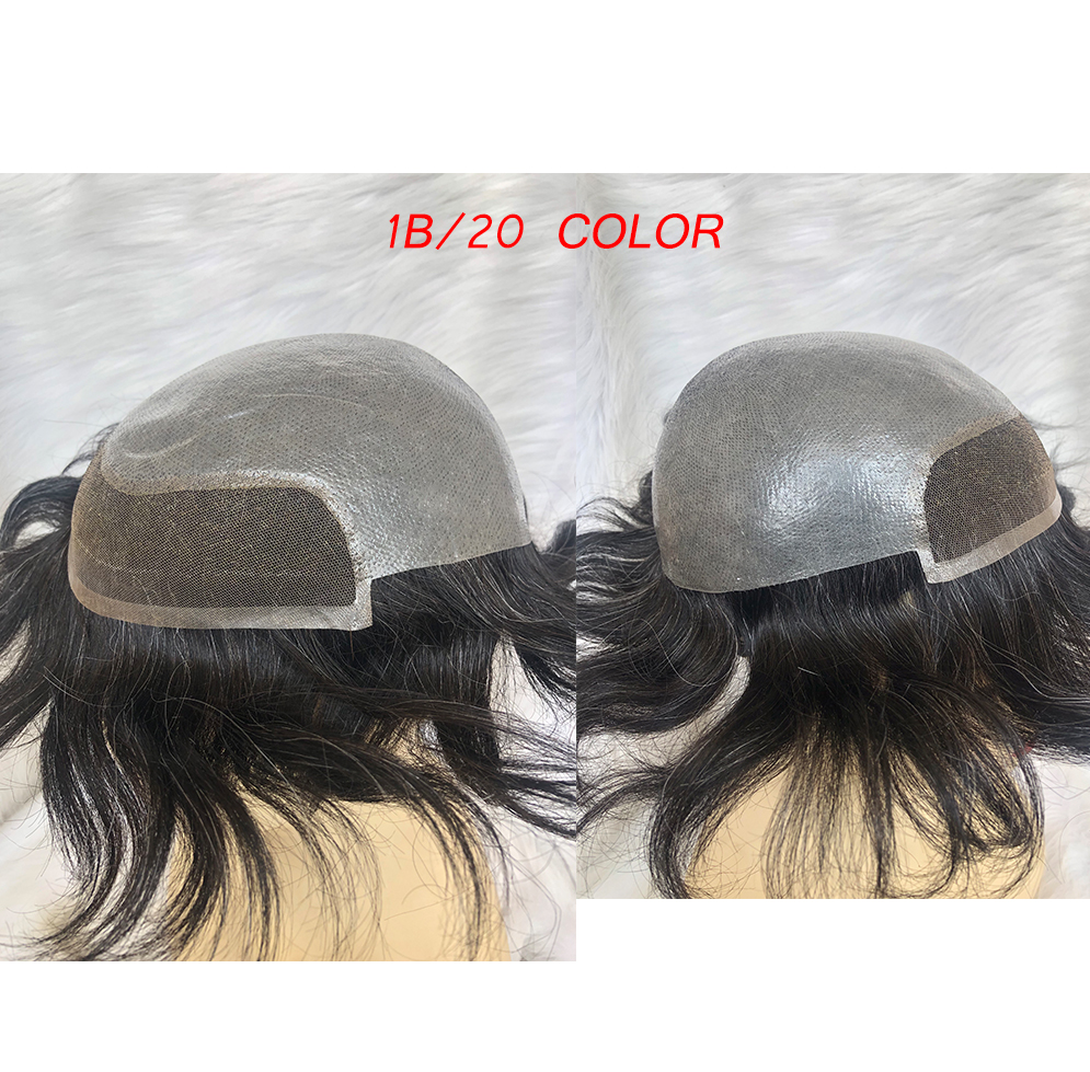 Toupee for Men Human Hair Men's Thin Skin Hair system with French Lace Hair Line Front 8x10 Inches Men Wigs Touppe For Black Men 22# color - Image 16