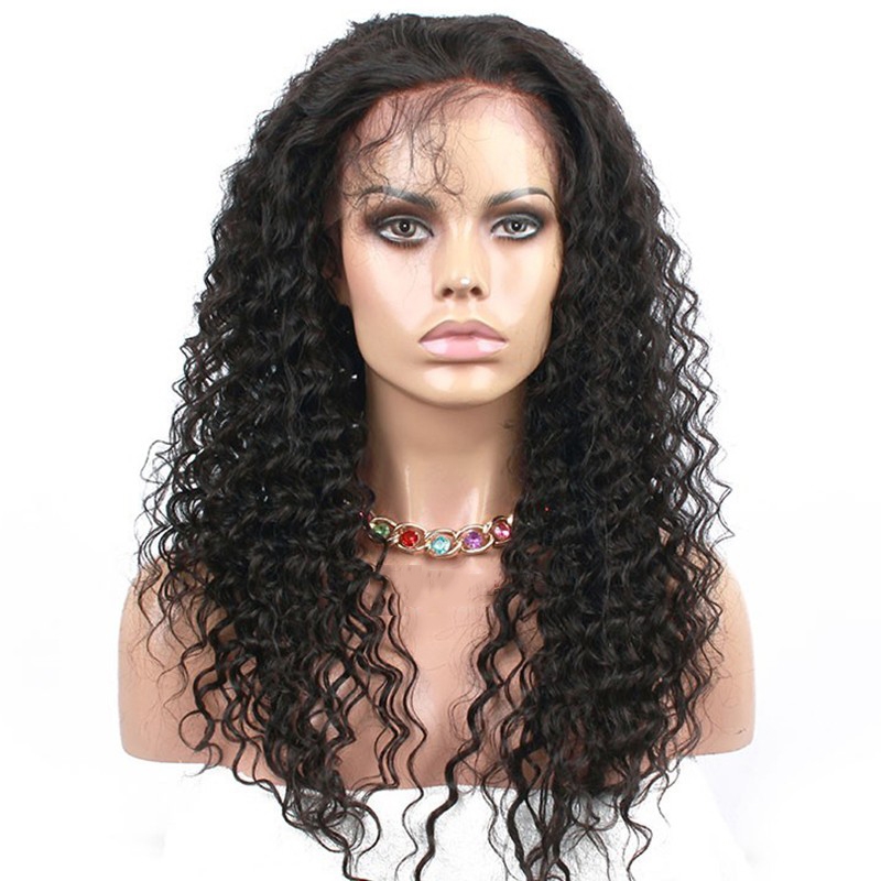 Lace Front Wig For Sale 250% Density Pre Plucked Deep Wave Hair Wigs Malaysian Natural Color Human Hair For Black Women Natural Hair Line With Baby Ha - Image 2