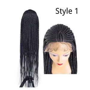 Full Lace Braid Wigs 36 Inches Long For Black Women Braids Lace Wigs Synthetic Hair
