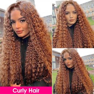 #30 Chestnut Brown Color Human Hair Wigs 13*6 Hd Lace Frontal Wig Pre Plucked Hairline - Image 4