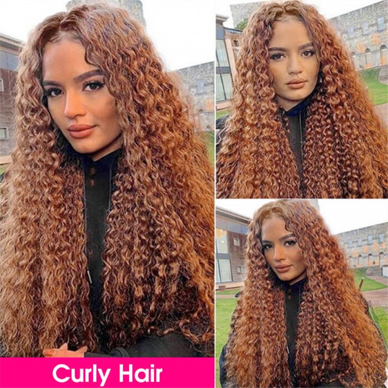#30 Chestnut Brown Color Human Hair Wigs 13*6 Hd Lace Frontal Wig Pre Plucked Hairline - Image 4