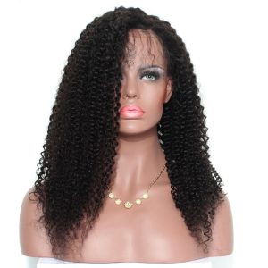 Alternative view of Brazilian Lace Front Wigs Human Hair 250% Density Pre-Plcked Natural Color Kinky Curly With Baby Hair Bleached Knots Lace Wig For Black Women