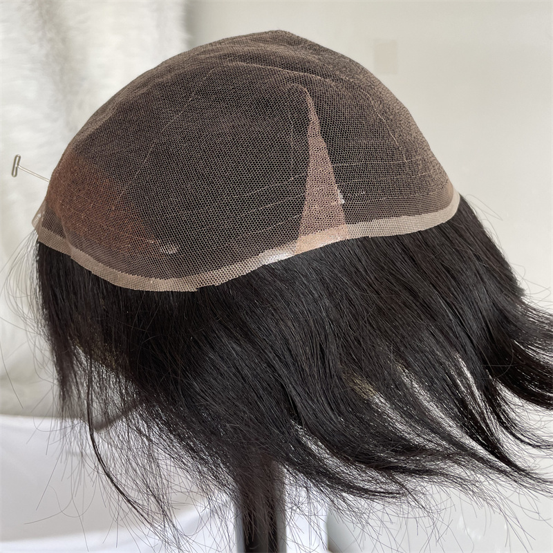Mens Toupee HD Hair Replacement SystemsSwiss Lace 100%Human hair All by Hand Tied - Image 7