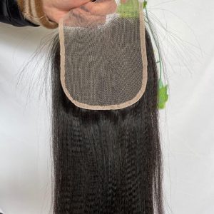 5x5 Lace Closure Transparent HD Lace Yaki Straight Natural Color Indian Human Hair Lace Top Closures Bleached Knots with Baby Hair - Image 4