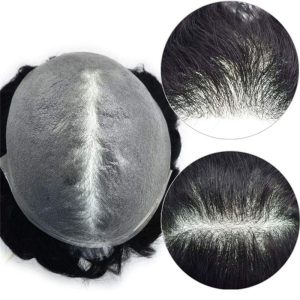 PU V-loop Super Thin Skin Hairpiece Ultra Thin Skin Mens Toupee Invisible Men Hair Replacement Poly Disposable Hairpiece Natural Hairline - Image 15