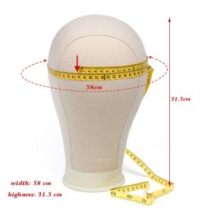 Alternative view of Training Mannequin Head Canvas Block Head Display Styling Mannequin Manikin Head Wig Stand