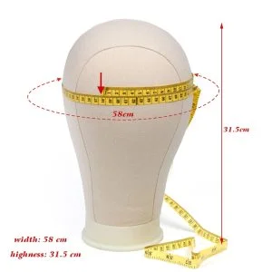 Alternative view of Training Mannequin Head Canvas Block Head Display Styling Mannequin Manikin Head Wig Stand