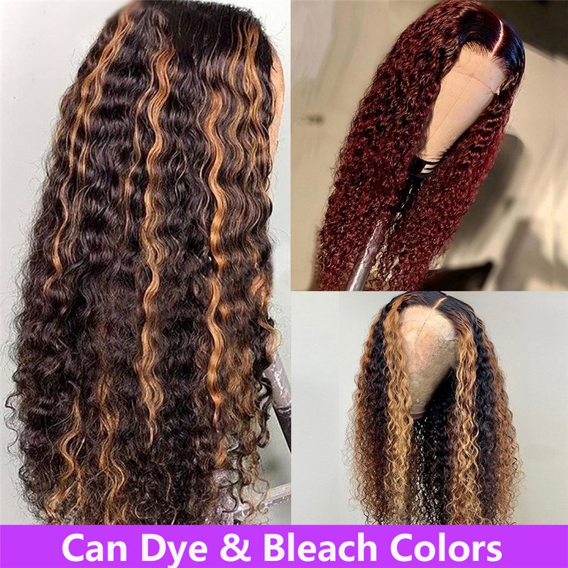 Water Wave Long Lace Front Human Hair Wigs Pre Plucked Remy Lace Front Human Hair Wigs For Black Women 150% 150% Lace Front Wigs - Image 6