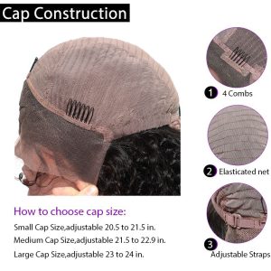 300% Density Lace Front Human Hair Wigs Silk Straight Brazilian Remy Human Hair Wigs Glueless Lace Front Wig for Women Natural Black Color - Image 5
