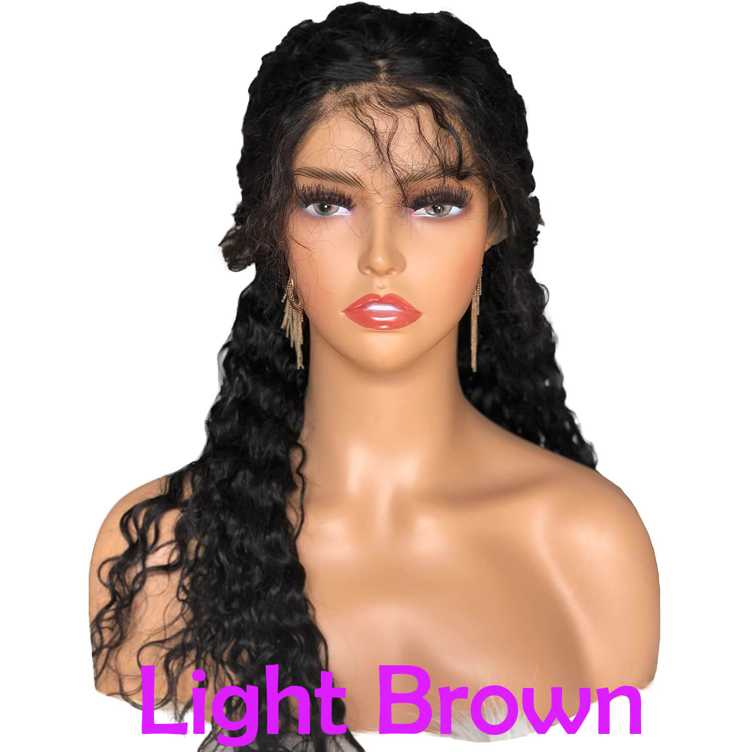 Realistic Female Mannequin Head with Shoulder Manikin PVC Head Bust Wig Head Stand for Wigs Display Making,Styling,Sunglasses,Necklace Earrings - Image 18