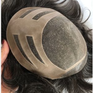 Toupee For Man's Hair Replacement System Wigs With Soft Thin 10"X 8" Mono Lace Hairpiece 90% #5 Brown Human Hair Mixed 10% Grey Hair - Image 21