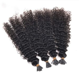 Kinky Curly I Tip Hair Extensions Microlinks 100% Human Virgin Hair Weave Bundles Brazilian I Tip Hair Extensions Pwigs - Image 5