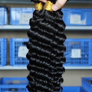 Malaysian Human Hair Extensions Deep Wave Hair Wave 4 Bundles Natural Color - Image 4