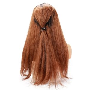 Ombre Full Lace Human Hair Wig #1BT30 Brazilian Silky Straight Human Hair Wig with Natural Baby Hair Free Part Bleached Knots - Image 5