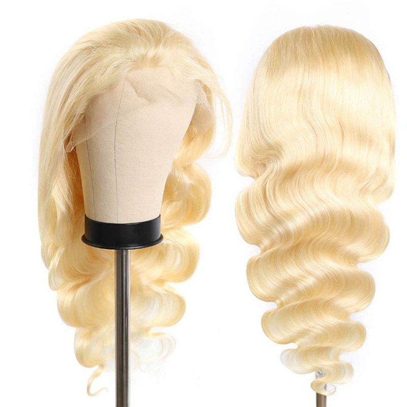 #613 Body Wave Lace Front Wigs Human Hair With Baby Hair Brazilian Virgin Hair Blonde Transparent Lace Front Human Hair Wigs - Image 5