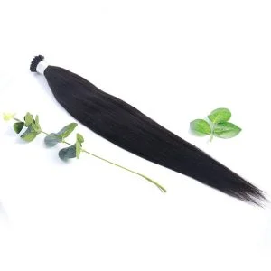 Alternative view of Wholesale India Hair Extensionas Machine Micro Ombre I Tip  Yaki Straight Hair Extensions I Tip
