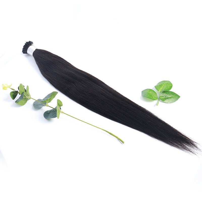 Wholesale India Hair Extensionas Machine Micro Ombre I Tip Yaki Straight Hair Extensions I Tip - Image 2