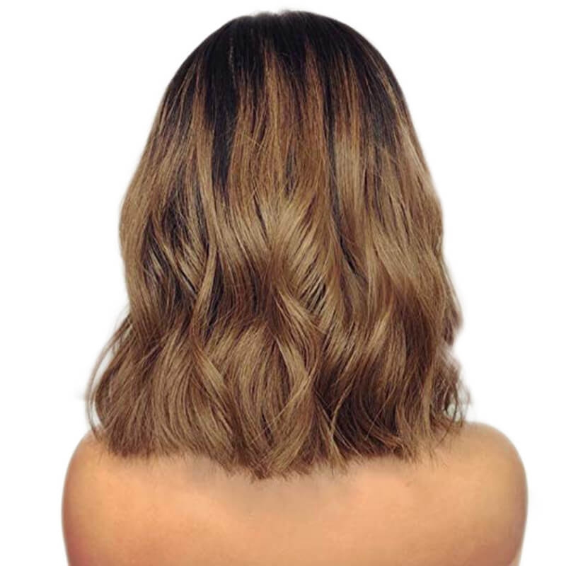 Ombre 1bt/30 Lace Front Wigs Natural Wave Brazilian Human Hair Wigs Bleached Knots with Baby Hair - Image 2