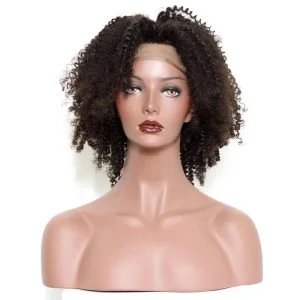 Alternative view of Real Lace Front Wig Afro Kinky Curly Human Hair Natural Black Wigs Brazilian Human Hair For Black Women