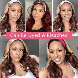 Headband Wig Body Wave Human Hair Wigs For Black Women Brazilian Virgin Hair Glueless None Lace Front Wigs With Headband Machine Made - Image 11