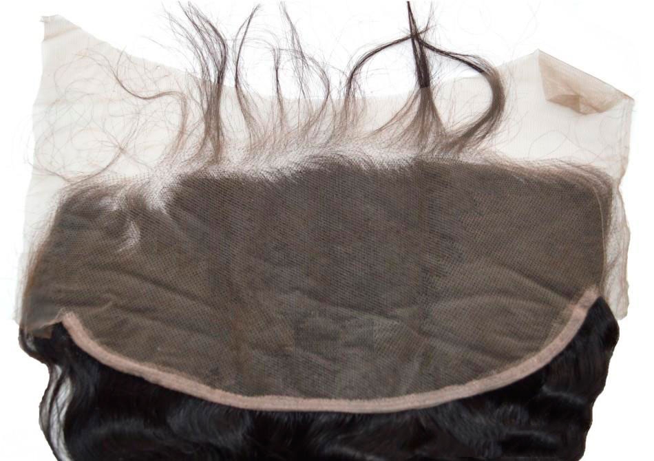 Lace Frontal Closure 13x6 Peruvian Loose Wave Human Hair with Baby Hair Free Part Bleached Knots Remy Hair Weft - Image 5