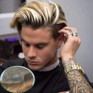 Pwigs Toupee for Men European Human Hair Swiss Lace Front Natural Hairline Hair Pieces 0.08mm Thin Skin PU V-looped Men's Hair Replacement System 8x10 - Image 24