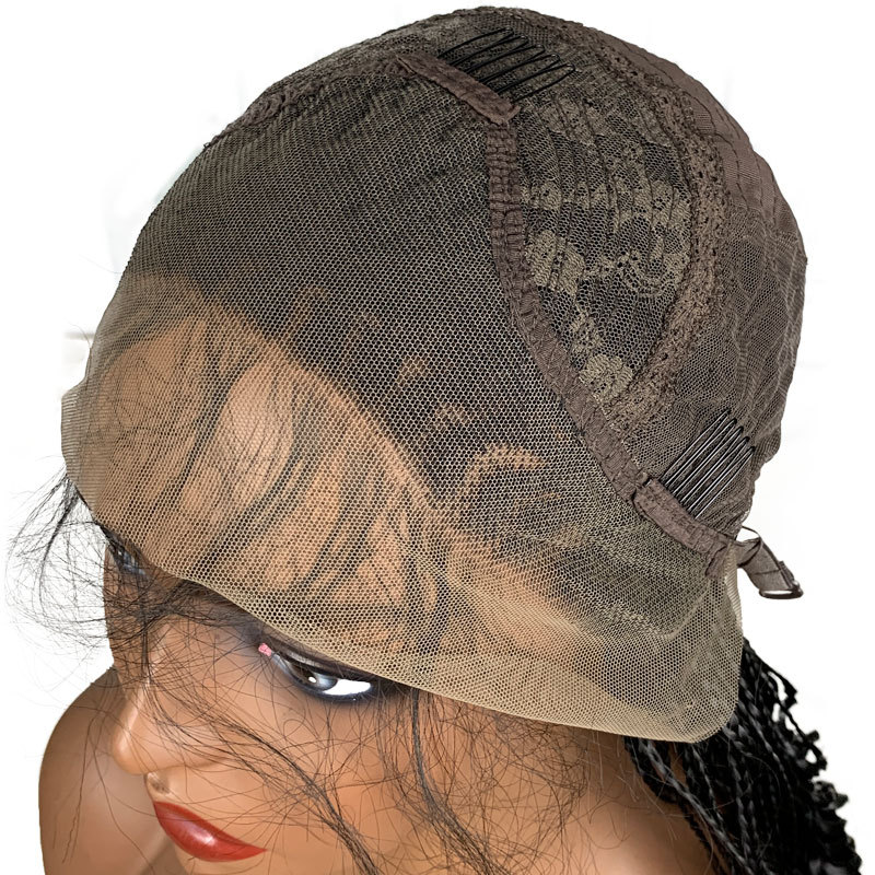Goddess Box Braids Crochet Hair Bohomian Crochet Box Braids Curly Ends 13X3 Synthetic Lace Front Wigs For Women - Image 5