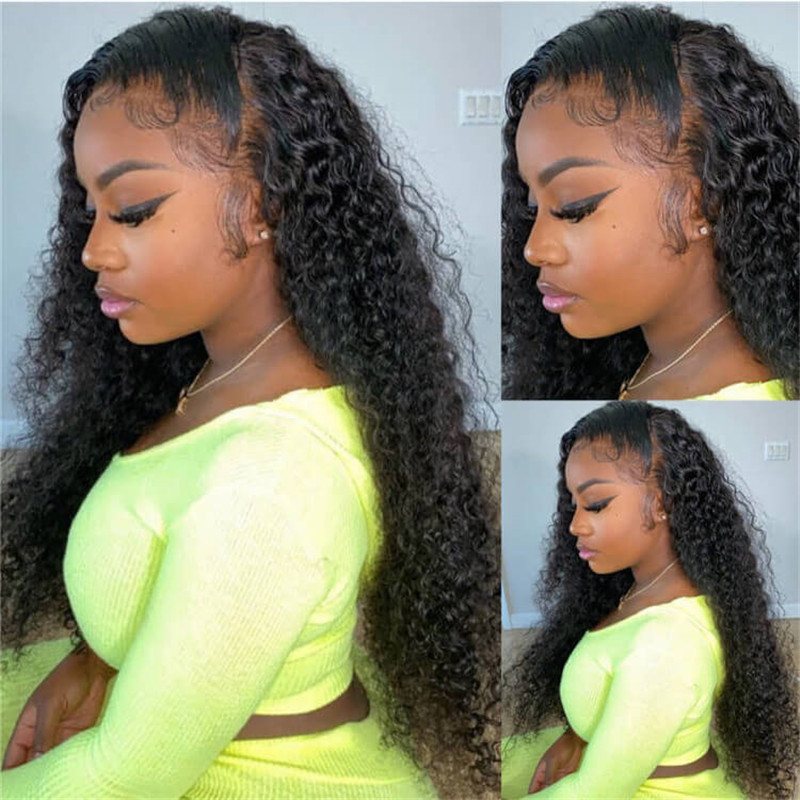 Curly Lace Front Human Hair Wigs 13*6 Hd Transparent Pre-Plucked 10 - 30 Inch For Sale - Image 5