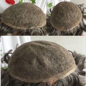 Full Franch Lace Base Toupee for Men 10x8" Human Hair pieces Men's Toupee Replacement System Men Wigs Human Hair Pieces 1B/80 Color - Image 8