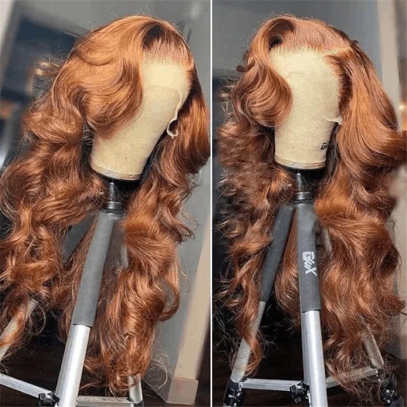 #30 Chestnut Brown Color Human Hair Wigs 13*6 Hd Lace Frontal Wig Pre Plucked Hairline - Image 2