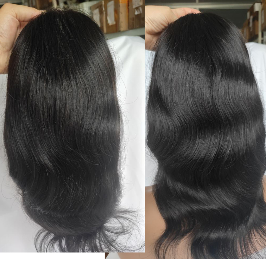 Swiss Lace Men's Toupee Lace Front Men Wig Replacement System Human Hair wig style for men Bleached Knots 10x8inch Long Hair 12''Long Hair Toupee - Image 7