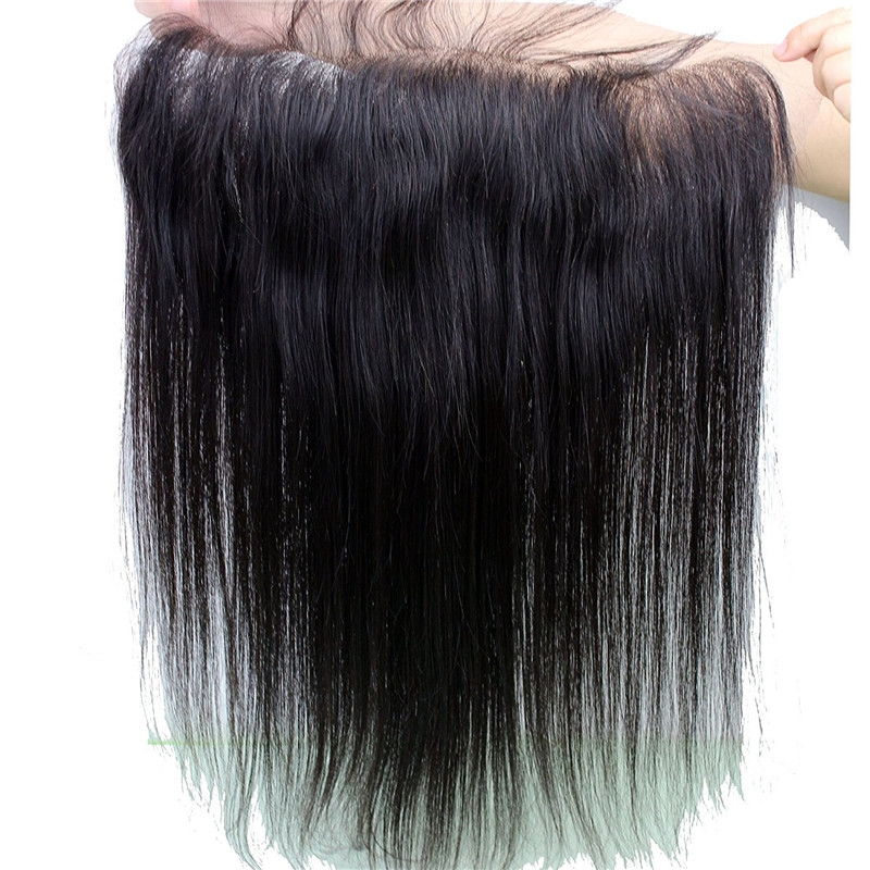 8A Peruvian Lace Frontal Closure Unprocessed Human Hair 13x6 Bleached Knots Frontal Straight Full Lace Frontal 20inch - Image 2