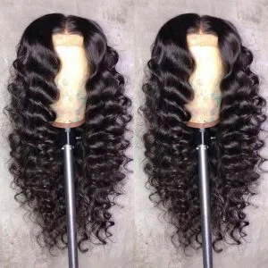 Loose Deep Wave Wigs HD Swiss Transparent Lace Front Human Hair Wigs Peruvian Pre Plucked 13x4 Lace Front Wigs For Black Women Glueless Remy Hair - Image 2